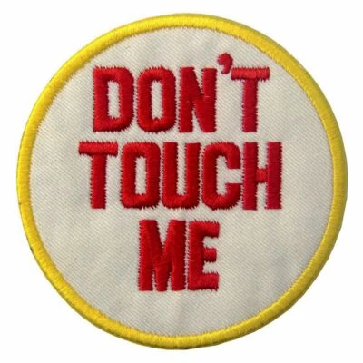 Embroidered Iron Sew On Patches transfers Badges appliques emblem Don't touch me - Image 1 of 4