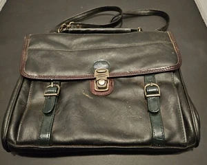 vintage leather messenger bag used - Bild 1 von 6
