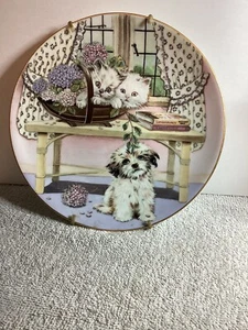 Two Against One Mixed Company Cat & Dog Plate Collection Cooper 1989 Drahthalter - Bild 1 von 4