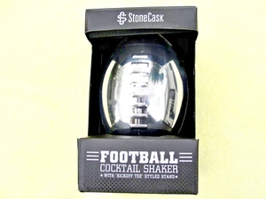 Stone Cask Football Cocktail Shaker Stainless Steel, Sealed and Shrink Wrapped - Picture 1 of 10
