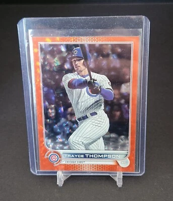 2022 Topps Series 2 #574 Trayce Thompson -  ORANGE ICE FOIL /299 Cubs - Image 1 of 3