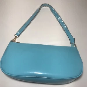 NASTY GAL Blue Handbag With Gold Tone Zipper. Still Has Tag - Picture 1 of 6
