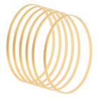 6Pcs 10.2" Wooden Bamboo Floral Hoop Rings for DIY Crafts Wedding Wreath