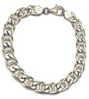 Mens Italian Mariner Anchor Chain Sterling Silver 925 Bracelet 8 Inches