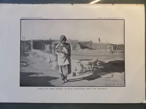 Impresión Zuni Pueblo Nuevo México Gran Madre del Gran Fuego Fraternidad 1904 - Imagen 1 de 1