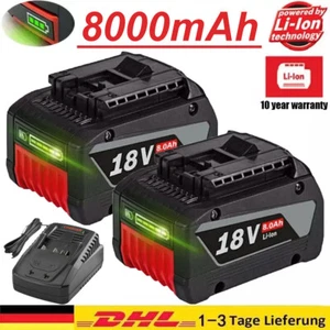 8,0Ah Akku Für Bosch 18V Professional GBA GSR GSB BAT618 BAT609 BAT607 BAT620 DE - Bild 1 von 30
