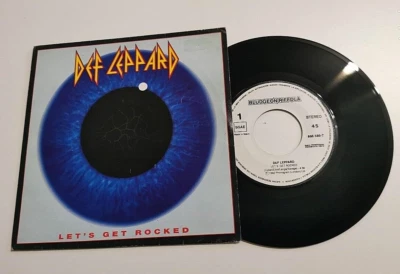 DEF LEPPARD Let's get rocked 7" SPAIN PROMO SINGLE VINYL VERY RARE 1992 HEAVY - Image 1 of 2