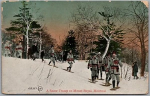 Postcard Montreal Quebec 1910 A Snow Tramp on Mount Royal CDS Beamsville Ontario - Picture 1 of 2