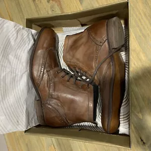 H by Hudson Angus Brogue Botas Bronceadas NUEVAS En Caja Para Hombre Talla EE. UU. 11 EU 45 UK 10 - Imagen 1 de 10
