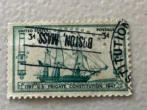 Scott# 951 3c USF COnstitution 1947 BOSTON MASS.  Cancel - Picture 1 of 2