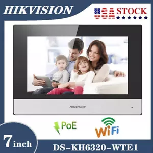 Hikvision DS-KH6320-WTE1 Monitor WiFi PoE Estación Interior Base IP Video Intercomunicador - Imagen 1 de 13