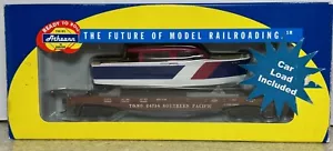 T&NO 40’ Flatcar #24734 w/“Sea Yawl Later!” Boat Load by Athearn (TS 18-4186) - Picture 1 of 12
