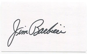 Jim Barbieri Signed 3x5 Index Card Autographed Signature Los Angeles Dodgers MLB - Picture 1 of 2