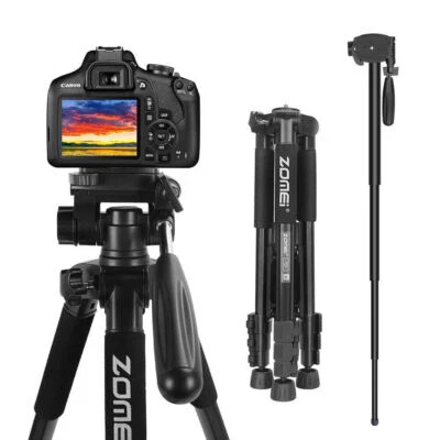 ZOMEi Q222 Digital SLR Camera Tripod Monopod 2 in 1 Travel Portable Tripod - Image 1 of 3