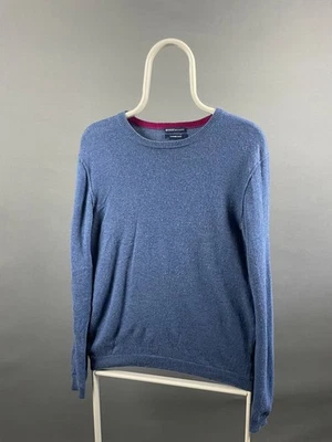 Boggi Milano Mens Sweater Size M Blue Wool Crew Neck Long Sleeve - Image 1 of 4