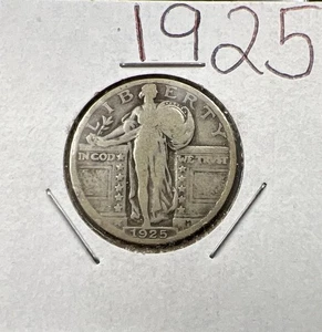 1925 P Standing Liberty Silver Quarter Coin Good Circ SKU#A - Picture 1 of 4