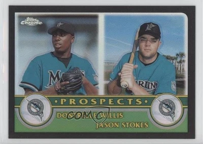 2003 Topps Chrome Prospects Black Refractor /199 Dontrelle Willis Jason Stokes - Image 1 of 2