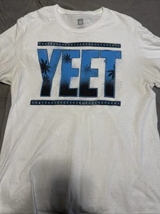 WWE Authentic Jey Uso YEET White Blue T-Shirt Mens Large Fanatics Wrestling - Picture 1 of 8