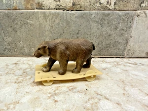 Vintage Zelluloid Mini 2 Zoll Elefant Zugspielzeug - Bild 1 von 5