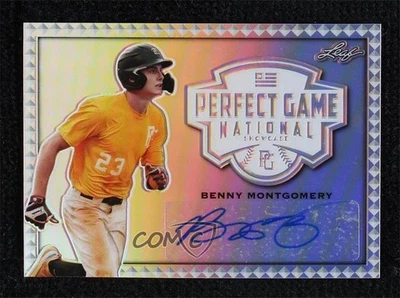 2020 Leaf Perfect Game National Showcase Metal 1/1 Benny Montgomery Auto 03wr - Image 1 of 3