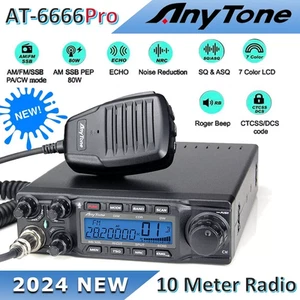 AnyTone AT-6666 Pro 10-metrowy mobilny nadajnik-odbiornik FABRYCZNIE NOWY MODEL AM/FM/USB/LSB - Zdjęcie 1 z 12
