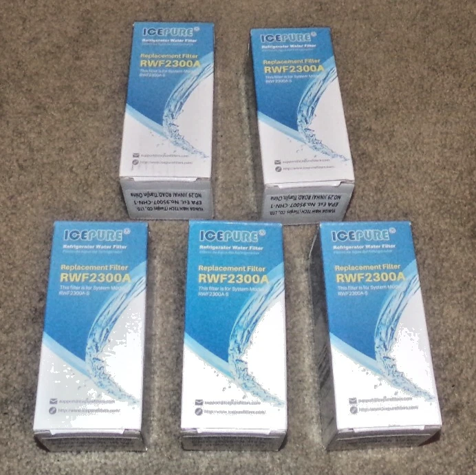 Icepure Refrigerator Water Filter 5 Pack RWF2300A for RWF2300A-S NEW in box - Image 1 of 1