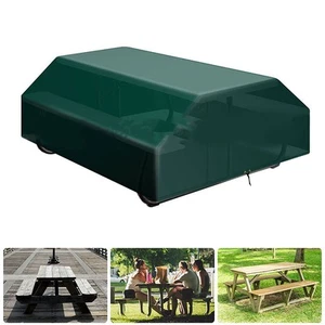Weatherproof PE Table Cover for Picnic Table and Benches Green 183x145cm - Picture 1 of 26