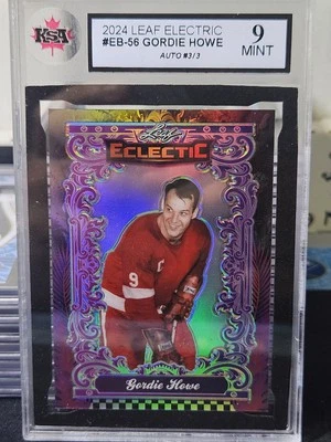 2024 Leaf Eclectic Gordie Howe Prismatic Silver # 3/3 🚨🚨🚨 KSA 9 Mint - Image 1 of 2