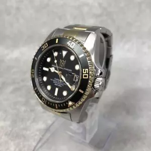 Reloj Pulsera Orient Hombre Negro Redondo Plata Oro Cuarzo Japón 1.8 In B 500254 - Imagen 1 de 7