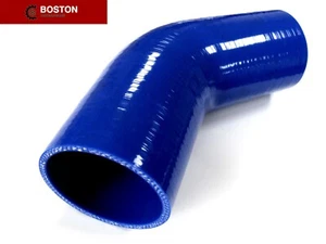 SILICONE HOSE 45 DEGREE ELBOW 102mm IN BLUE - HIGH QUALITY 4 PLY - Picture 1 of 2