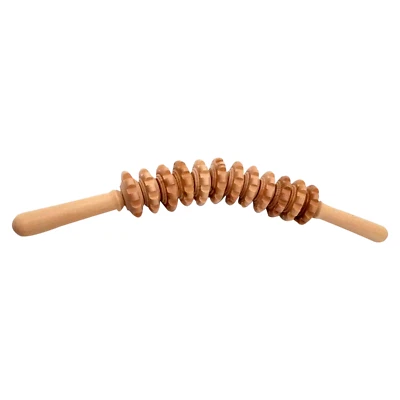 Curved Wooden Massage Roller for Waist and Thighs for Weight Loss - Image 1 of 4