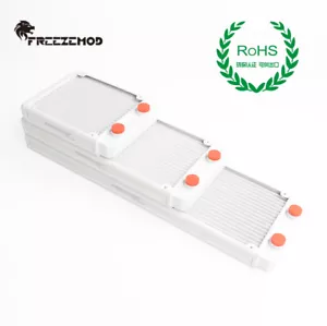 FreezeMod 120 mm 240 mm 360 mm Heizkörper Aluminium G1/4" Gewinde Wasserkühlung weiß - Bild 1 von 30