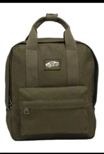 NWOT! Vans Lowkey Mini Backpack Army Olive Green Tote Bag Check Inside Lining - Picture 1 of 10