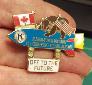 Kiwanis Pin - Kiwanis International Off To The Future - Y2K Conference Kodiak AK - Bild 1 von 4