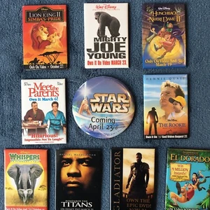 Disney & Dreamworks Filmveröffentlichung Promo Pins Star Wars und mehr Menge 10 Vintage - Bild 1 von 10