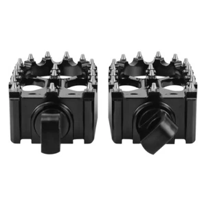 Bike Pegs Dirty Bike Off Road CNC Foot Pegs 10mm Mounts For Kawasaki Yamaha BMW - Picture 1 of 12
