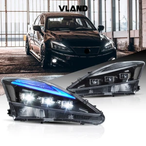 VLAND LED Headlights For 2006-2013 Lexus IS250 IS350 ISF W/Startup Animation US - Picture 1 of 14