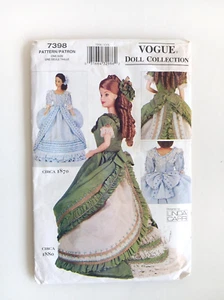 Vogue Doll Collection 7398 11 1/2" Fashion Doll Clothes 2001 CIRCA 1870/80 Uncut - Picture 1 of 4