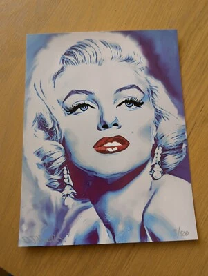 Marilyn Monroe Artwork Illustration Original Print, Limited, Signed by Artist - Image 1 of 4