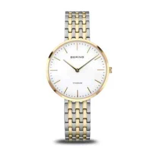 Orologio donna Bering 19334-010 titanio bicolore oro argento leggero e sottile - Imagen 1 de 7