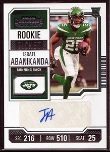 2023 Panini Contenders Rookie Ticket Autograph #173 Israel Abanikanda - Bild 1 von 3