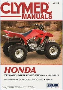 Clymer 2001-2012 Honda TRX250EX Sportrax TRX250X ATV Repair Manual : M215-2 - Picture 1 of 1