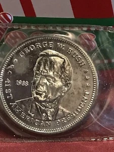 Zwei George W. Bush Gedenkmünzen Presidential Double Eagle 1988 - Bild 1 von 5