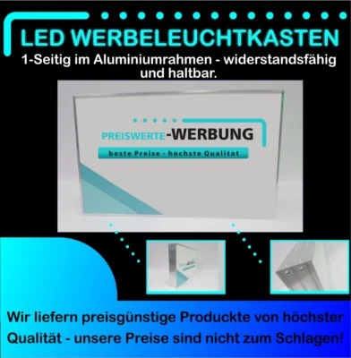 LED LEUCHTREKLAME 1000mm x 500mm Entwurf und Druck im Preis - Bild 1 von 4
