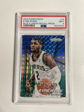KYRIE IRVING 2014-15 Panini Prizm 18 Blue & Green MOSAIC MT PSA 9