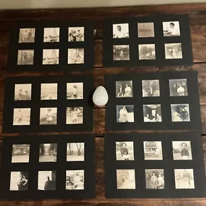 Six Pages of 2 By 2 Inch late 1800s/early 1900s Photos with Folder. - Picture 1 of 12