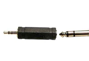 3.5mm Stereo Male TRS to 1/4" 6.3mm TRS Female Converter Adapter Downstep - Picture 1 of 3