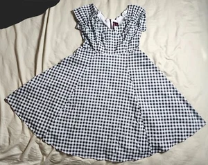Torrid Retro Black and Green Chic Gingham Bow Rockabilly Midi Dress Size 10 - Picture 1 of 11