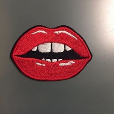 LIPS MOUTH KISS Patch - Embroidered Iron On Patch 3 "