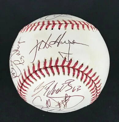 Baltimore Orioles Team 2001 firmado automático en persona béisbol David Segui Roberts Foto 1 de 4